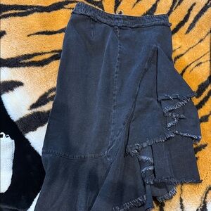 Zara Black Denim Skirt